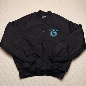 Vintage Local 328 UFCW Union Varsity Bomber Jacket Quilted Mens L made in USA